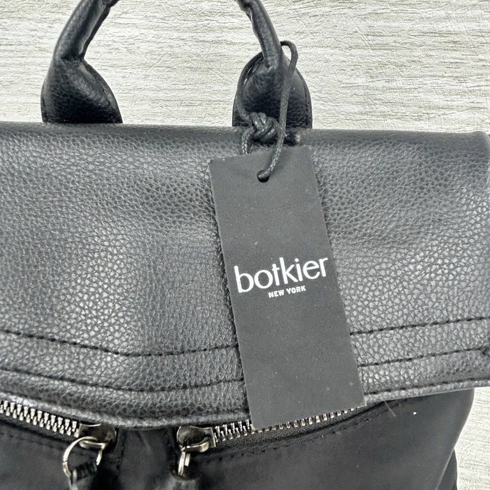Botkier New York Black Nylon Backpack Zip Pockets Tassel Adjustable Straps
